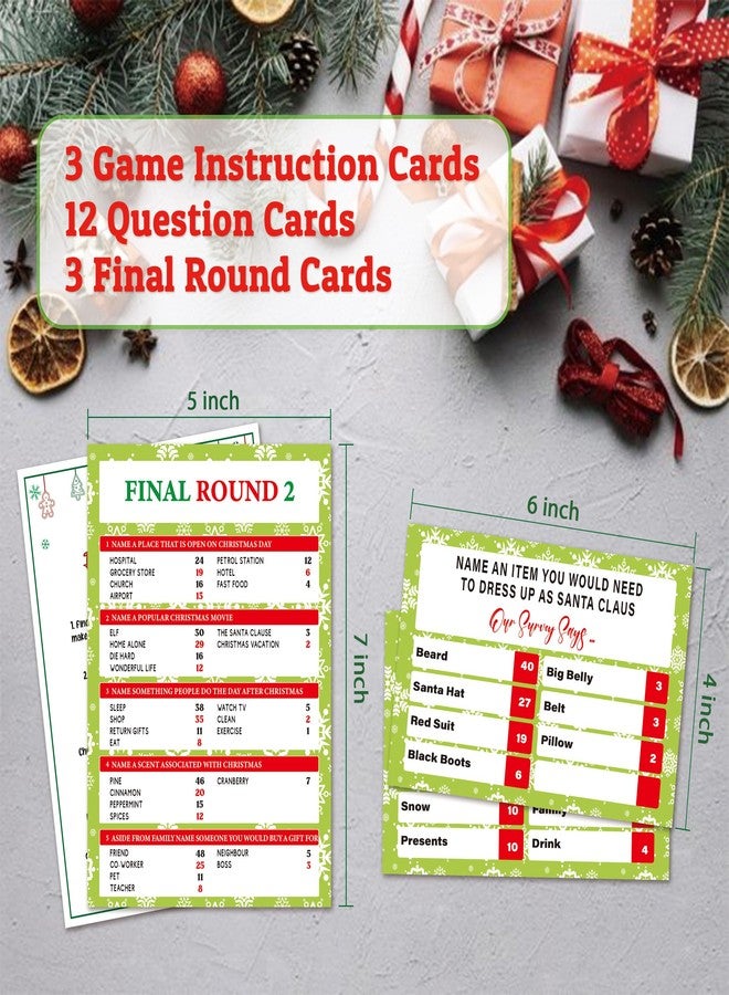 Xenseou Christmas Family Feud Game,Funny Christmas Party Games, Christmas Trivia Game, Family Feud Quiz Holiday Games for Groups SD-WF01 - Image 2